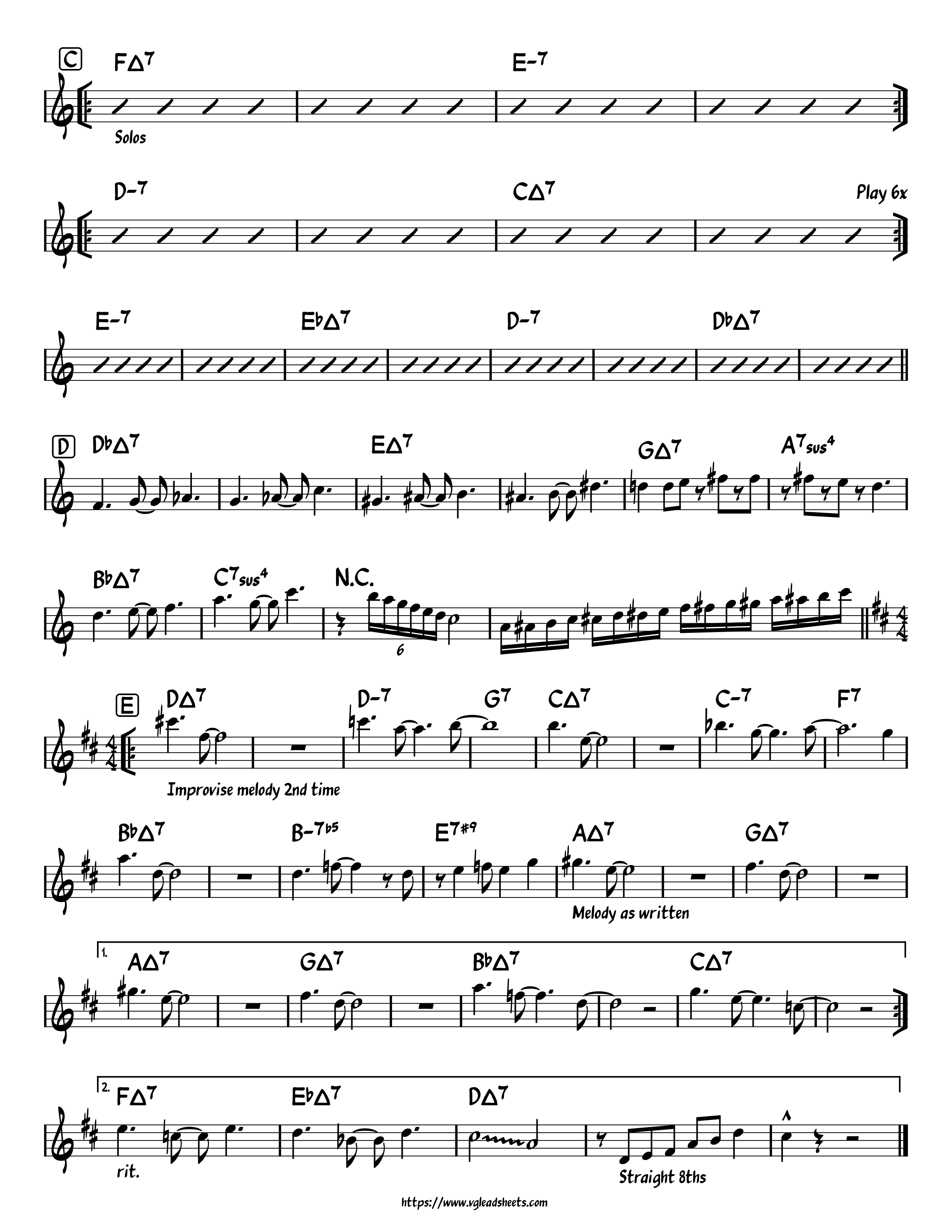 The Sims - Now Entering | VGLeadSheets.com - Lead Sheets for Video Game  Music